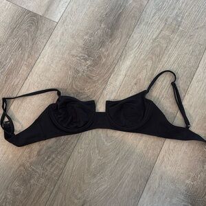 SOLID & STRIPED Black Bikini Top